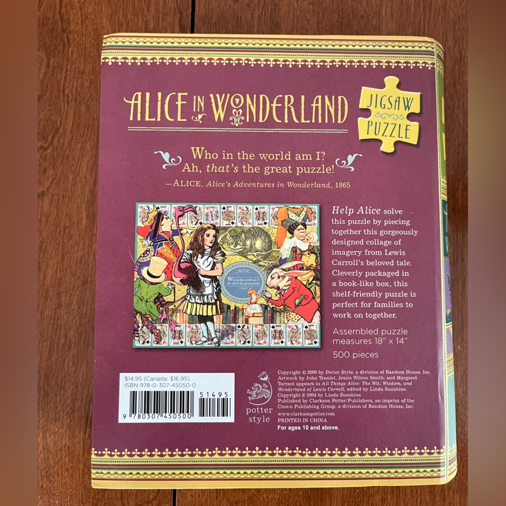 Alice in Wonderland 500 Piece Jigsaw Puzzle - Picture 3 of 3
